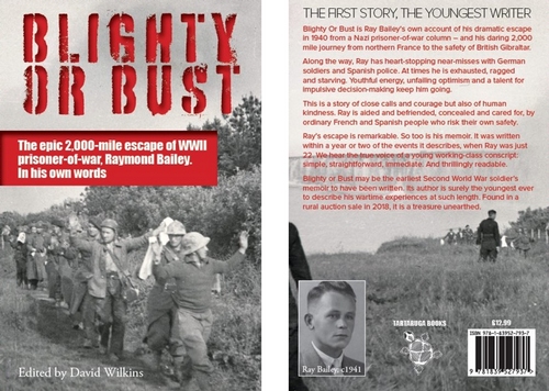 Front and back cover of Blighty or Bust.